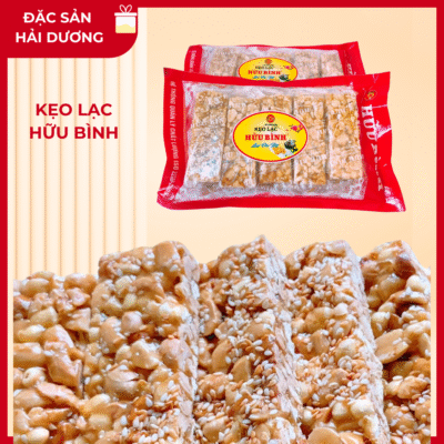 Kẹo lạc thanh 220G Hữu Bình - Bánh đậu xanh