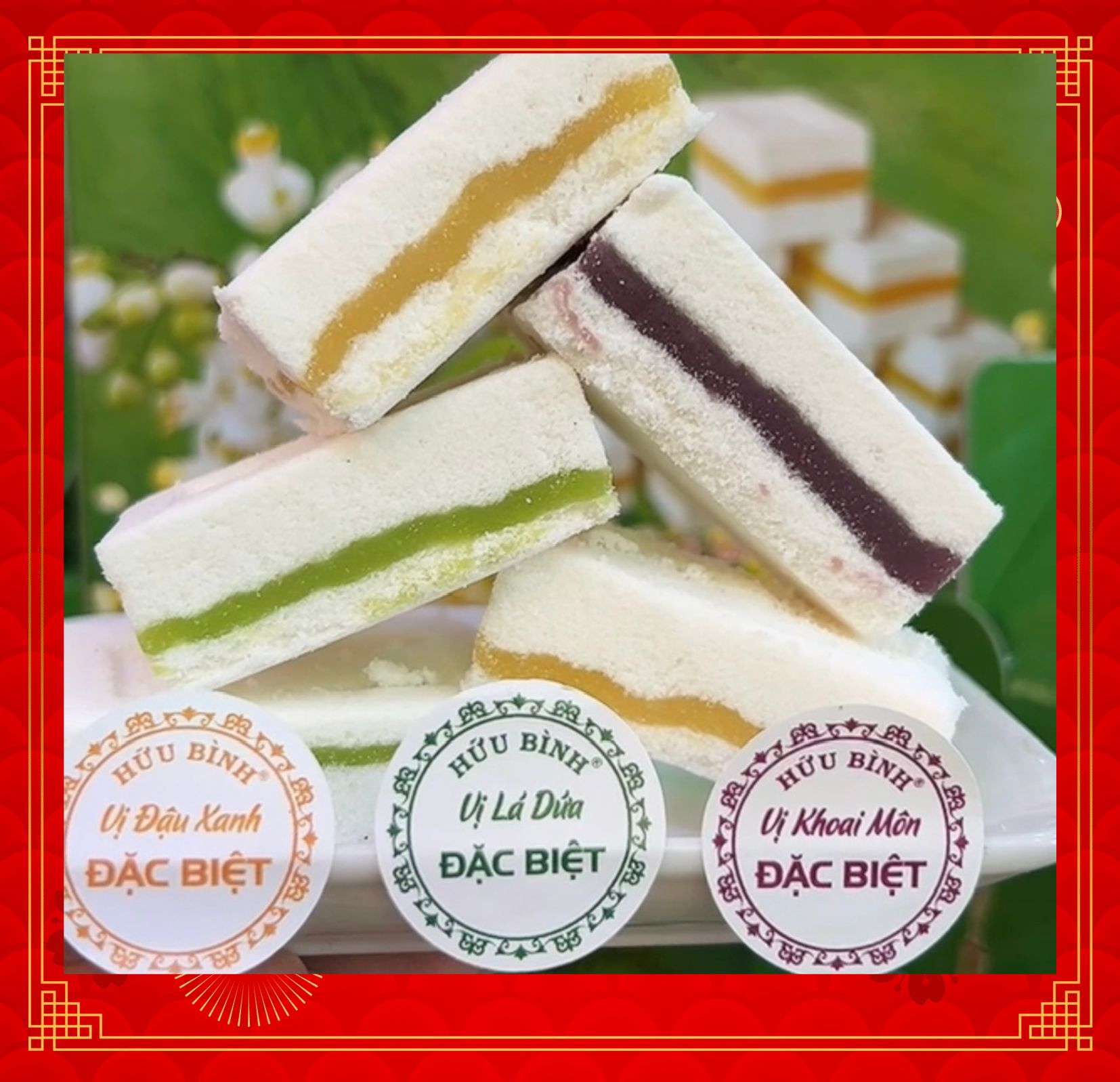 Bánh Khảo Vị Đậu Đỏ - Bánh đậu xanh