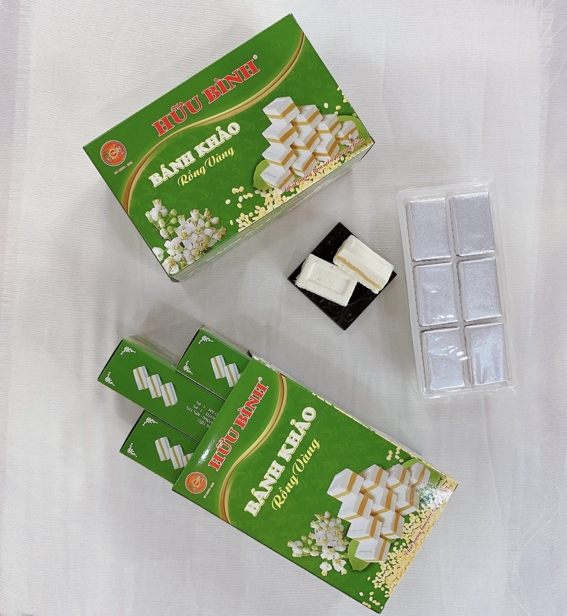 8935046509069 Bánh khảo đậu xanh Hữu Bình 300g - Bánh Trung Thu Hữu Bình